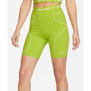 Nike Womens Pro Bike Active Shorts DM7585-321 Atomic Green White Size XS X-Small
